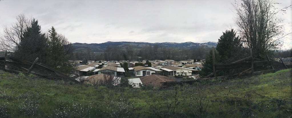 Sunken village Mobile home park Talent, Oregon Widelux F7 … Flickr