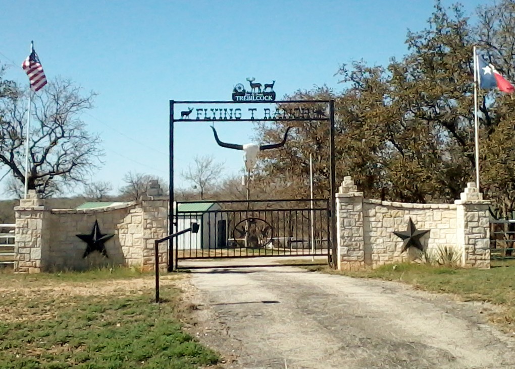 Flying 'T' Ranch 9 miles east of Rising Star, Tx. on Tx 36