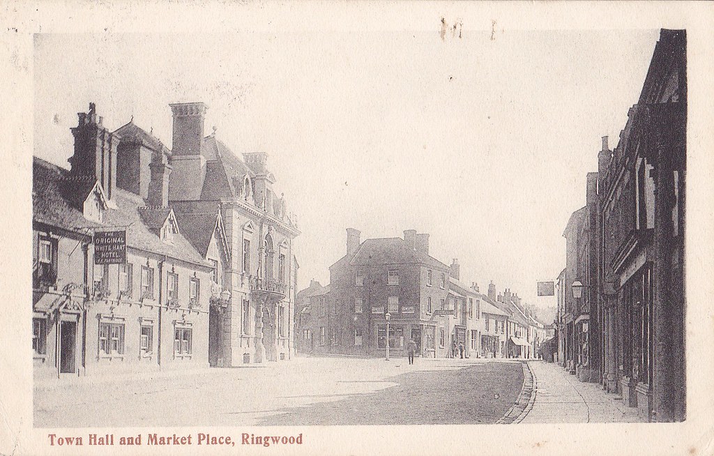 Town Hall and Market Place,Ringwood Dated 1904 Geoff Flickr