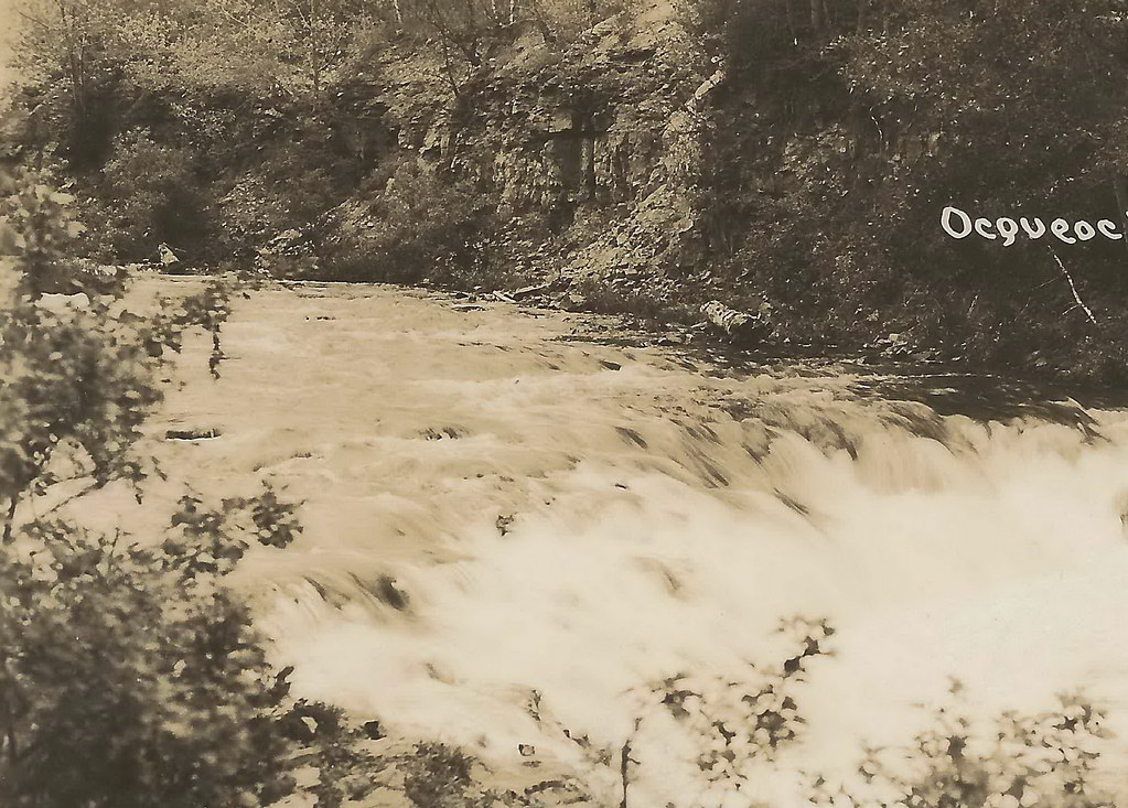 NE Onaway MI RPPC TROUT COUNTRY Ocqueoc River 1930s Fast W… Flickr