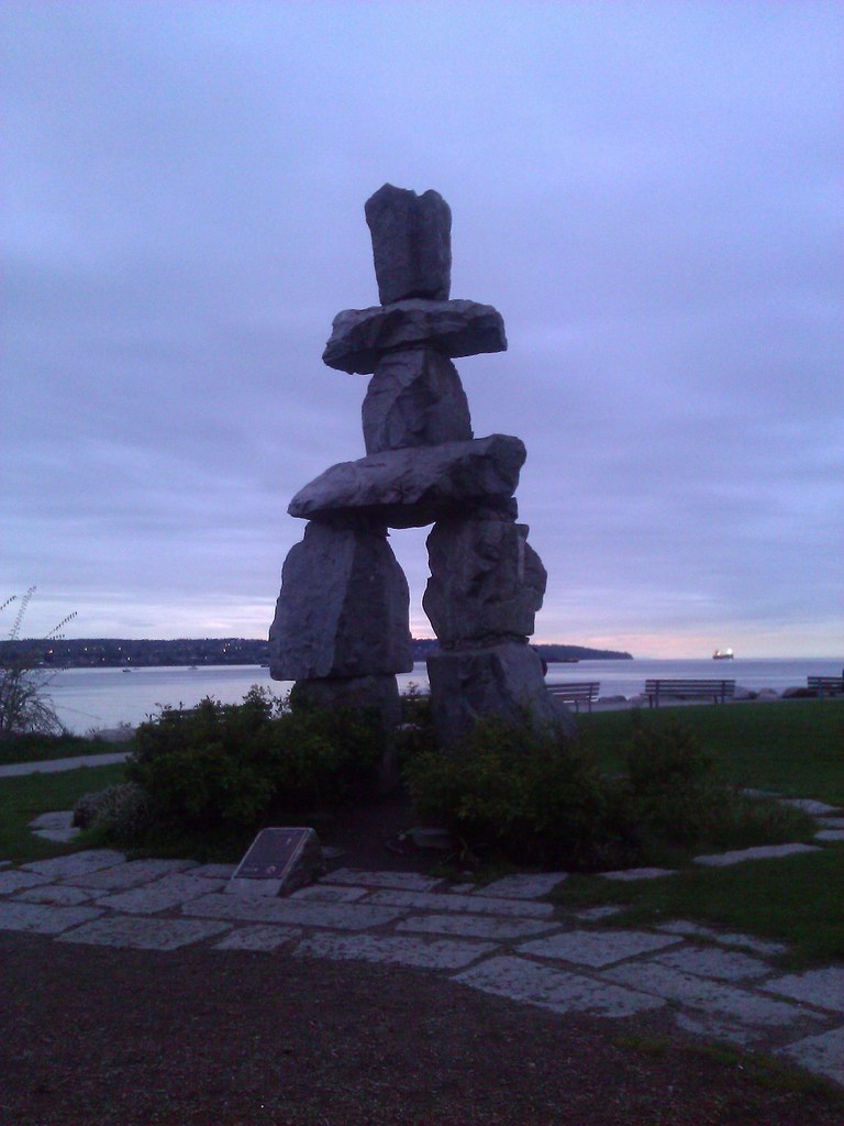 Inukshuk statue at Sunset Beach in Vancouver, BC Doug Kaplan Flickr