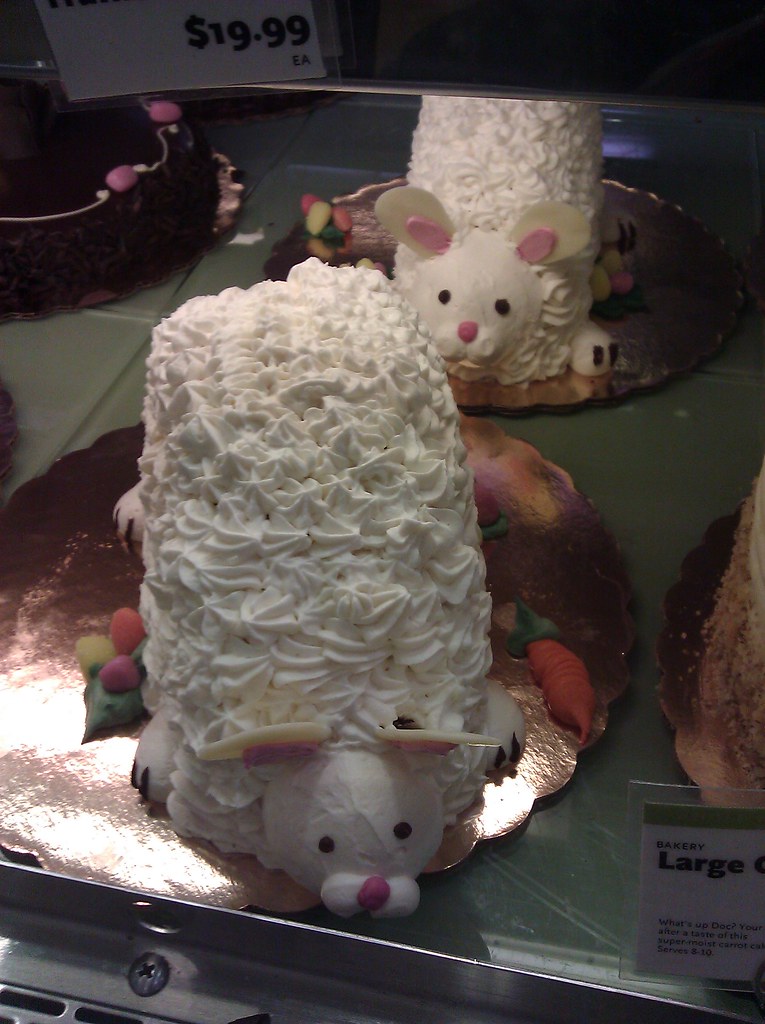 Animalshaped Easter cakes At Whole Foods. Not sure what t… Flickr
