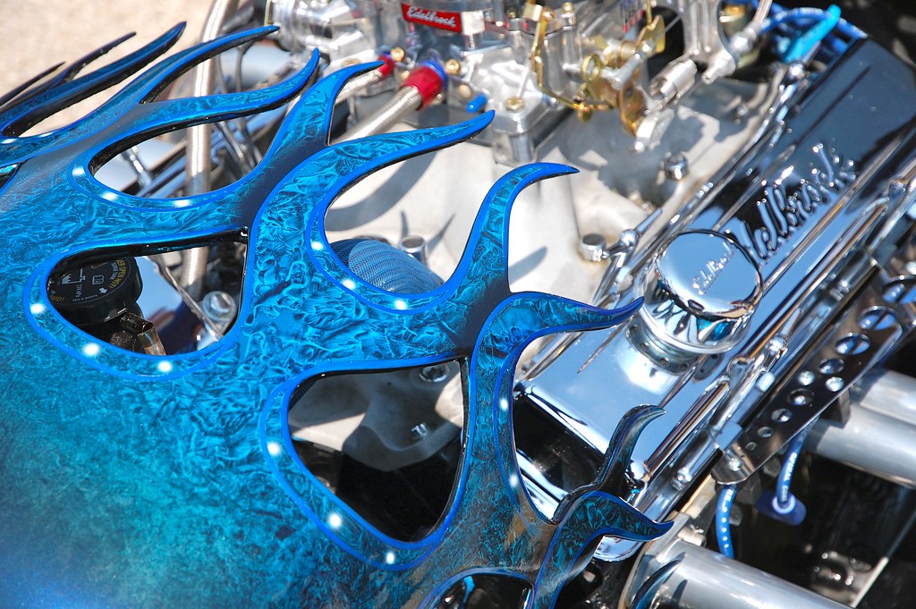 Blue Flames and Engine Steve Snodgrass Flickr