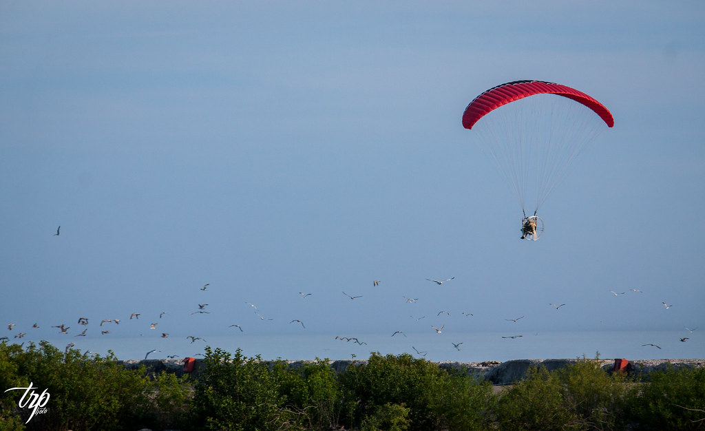 Para glider 3 Fan powered para glider out over Port Stanle… Flickr