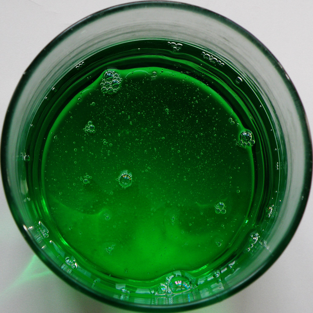 Green liquid In a tumbler but not for drinking detergent.… Flickr