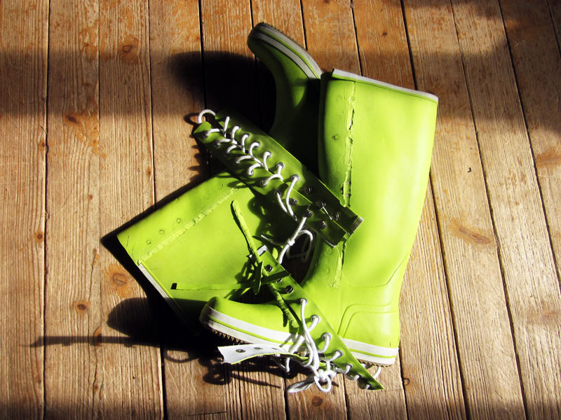 trashed wellies Flickr