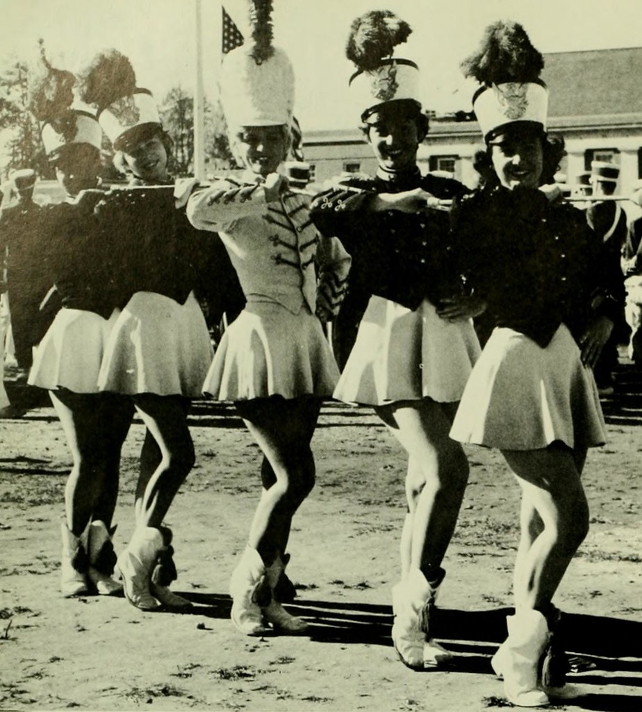 Drum majorettes Jean Weaver and the drum majorettes pose f… Flickr