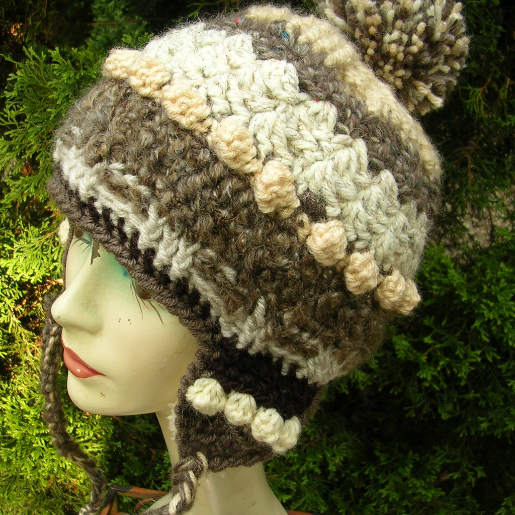 Super Deluxe Crocheted Hat with Ear Flaps lindsaystreem Flickr