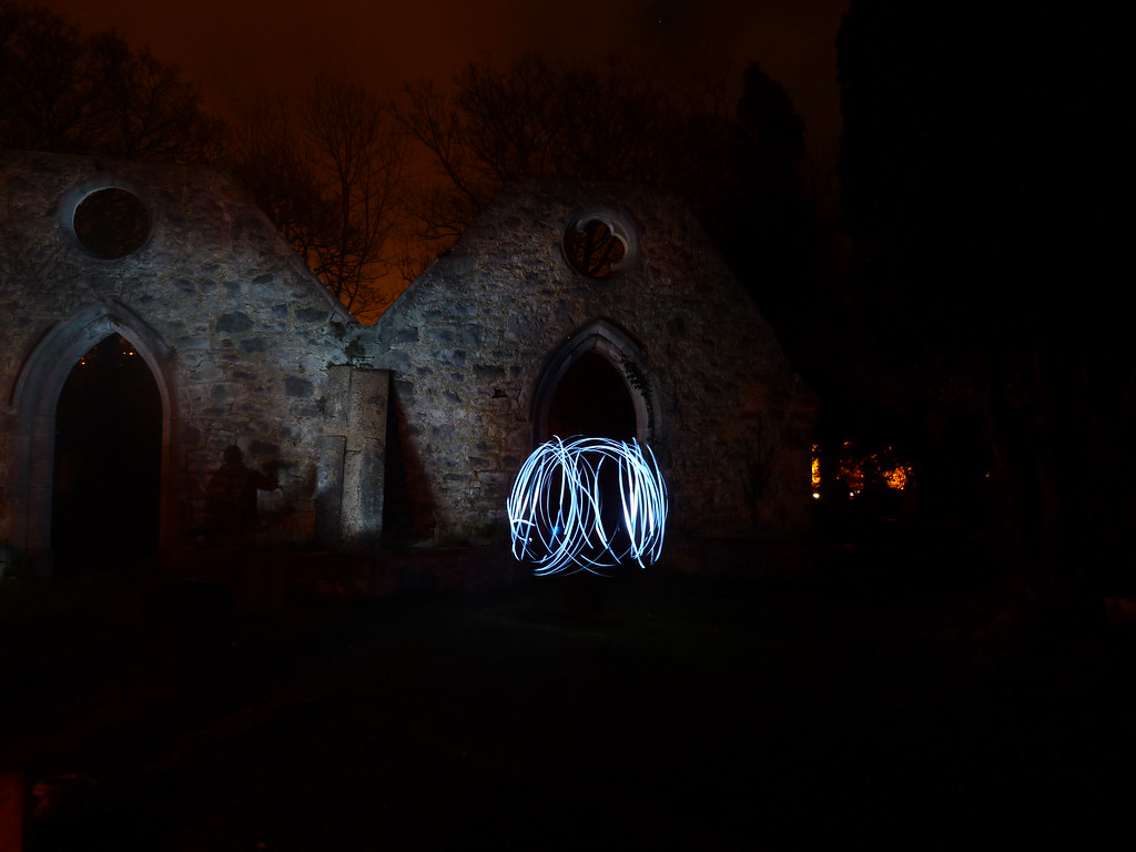 light orb at derelict church llanelian road cemerty Flickr