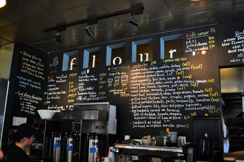 menu at Flour Bakery {Flour Bakery & Café Boston, MA Apri… Flickr