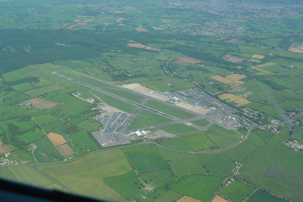 Aerial view of Bristol Lulsgate Airport from FL050 Flickr