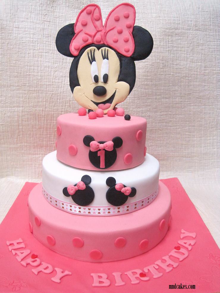 3TIered Minnie Mouse Cake For a 1 year old girl's birthda… Flickr