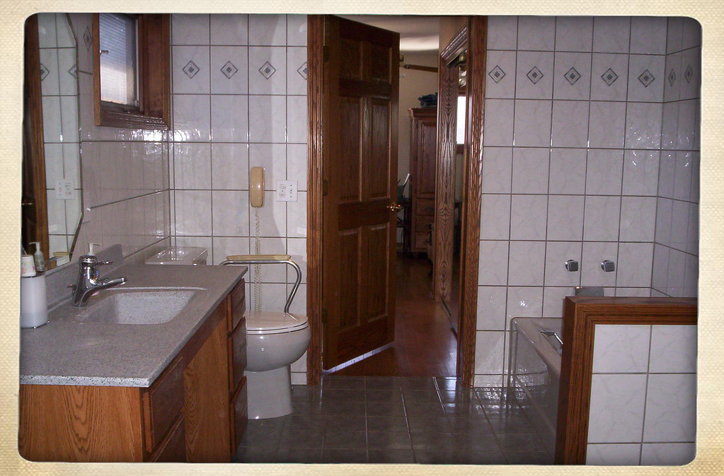 2nd floor Accessible bathroom with raised toilet. Carol and Gerard