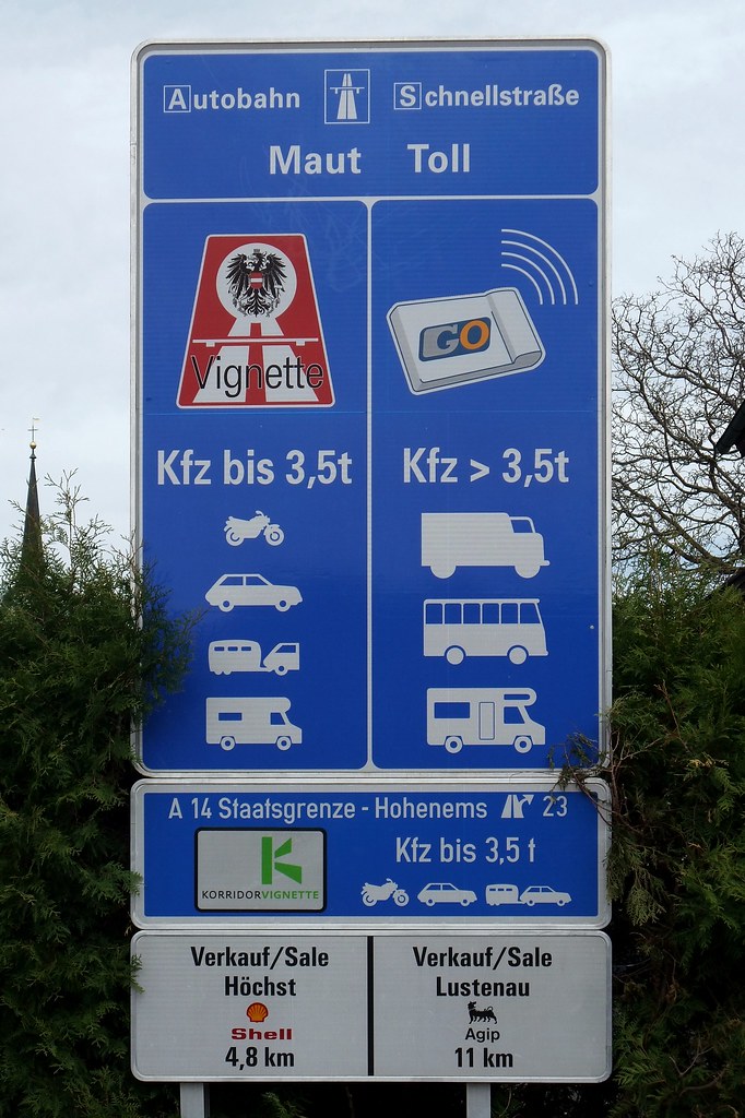 Maut Toll Austrian information board for use the freeways … Flickr