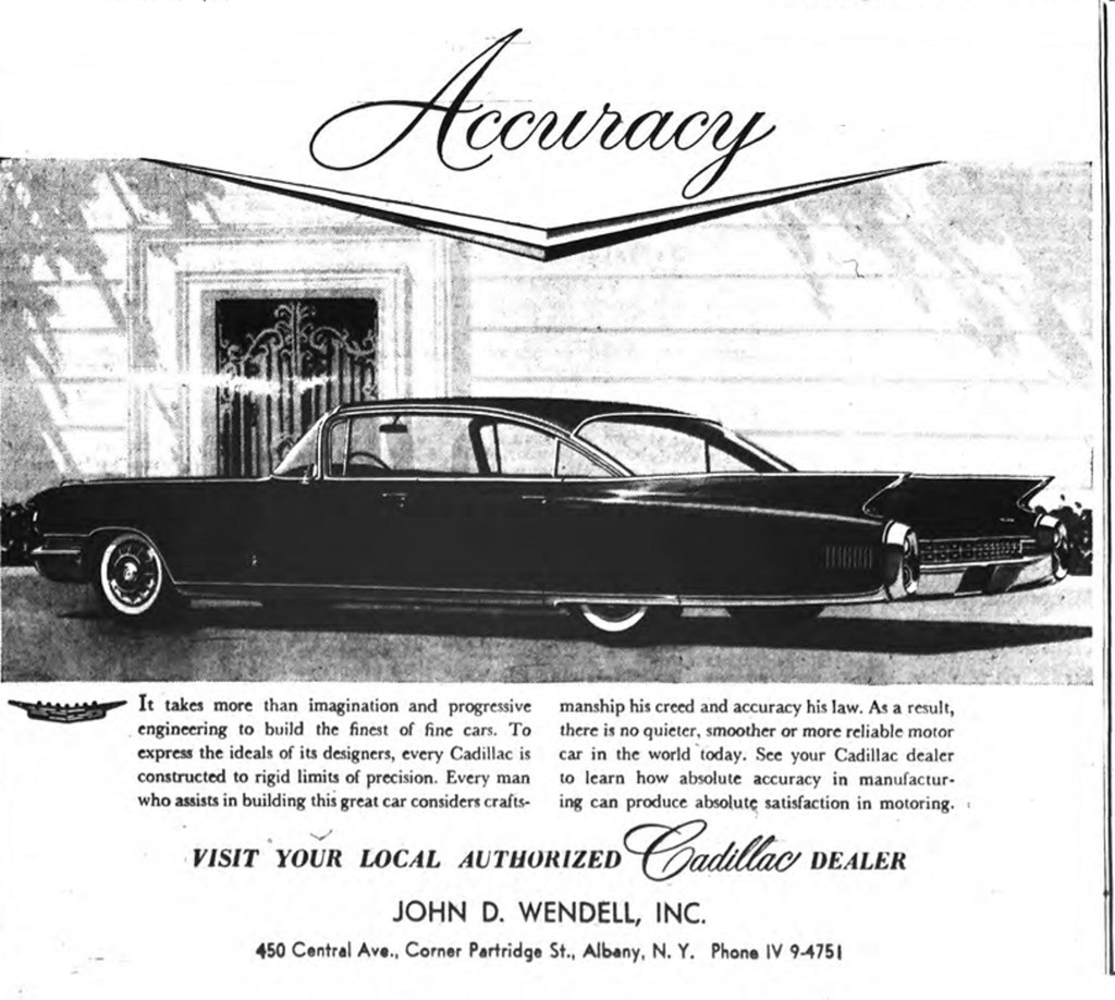 wendell cadillac car dealer central ave albany ny 1960 Flickr