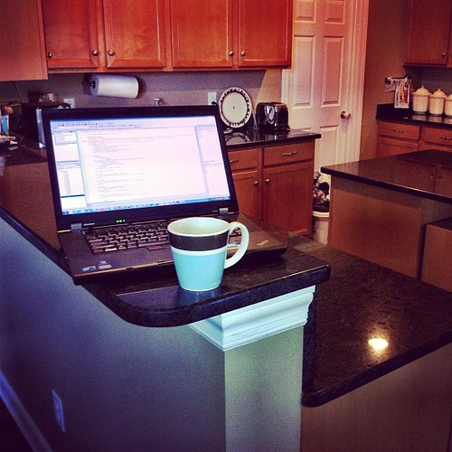 My standing desk the kitchen counter bar Jason Coleman Flickr