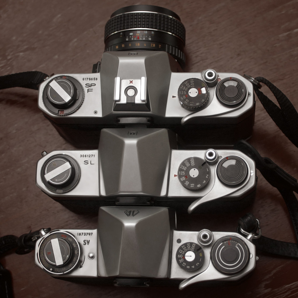 Pentax SV, SL and Spotmatic F bodies My growing fascinatio… Flickr
