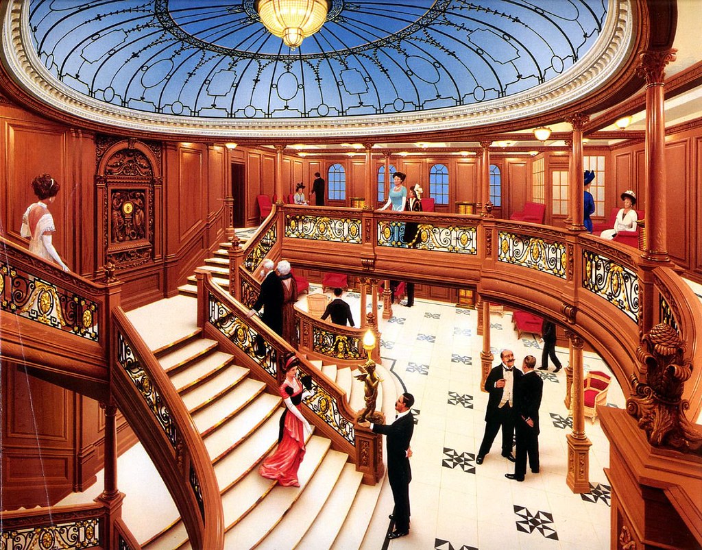 Advertising drawing of Grand Staircase of Olympic Class Li… Flickr
