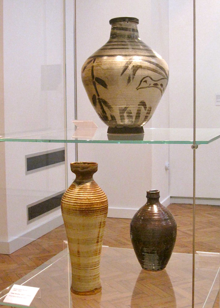 Studio Pottery in York Art Gallery William Staite Murray Vases a