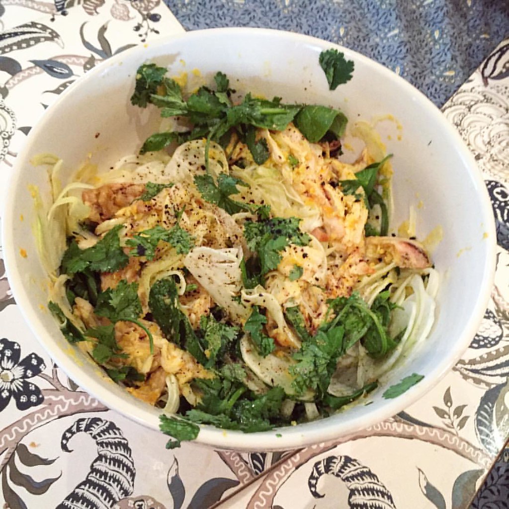 Saffron chicken salad with herbs from ottolenghi tamimi … Flickr