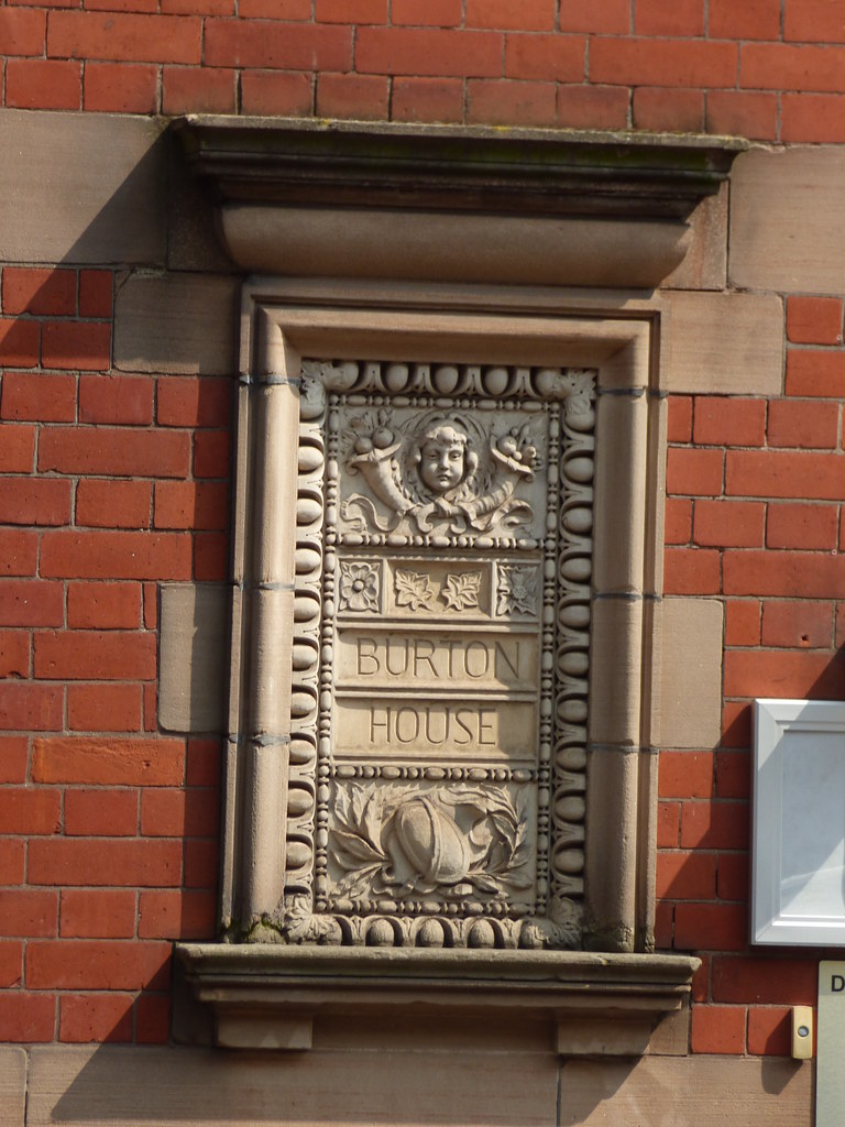 Burton House Street, Burton upon Trent sculpted sign a