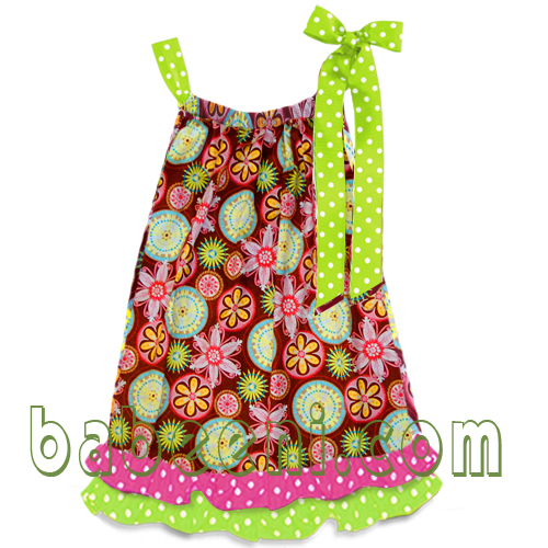 Baby pillow case dresses with double ruffle DR976B Flickr