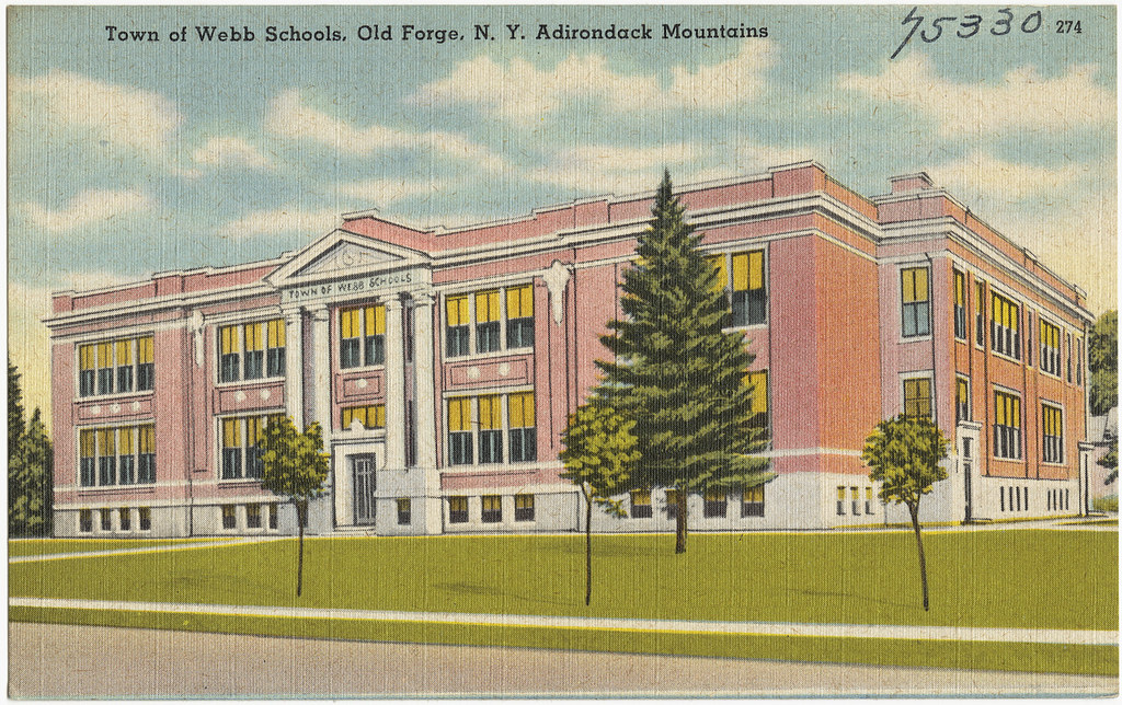 Town of b Schools, Old N. Y. Adirondack Mountain… Flickr