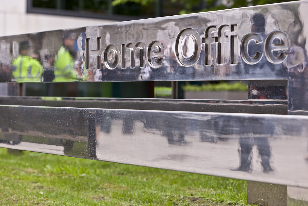 Home office sign with police Harry Metcalfe Flickr