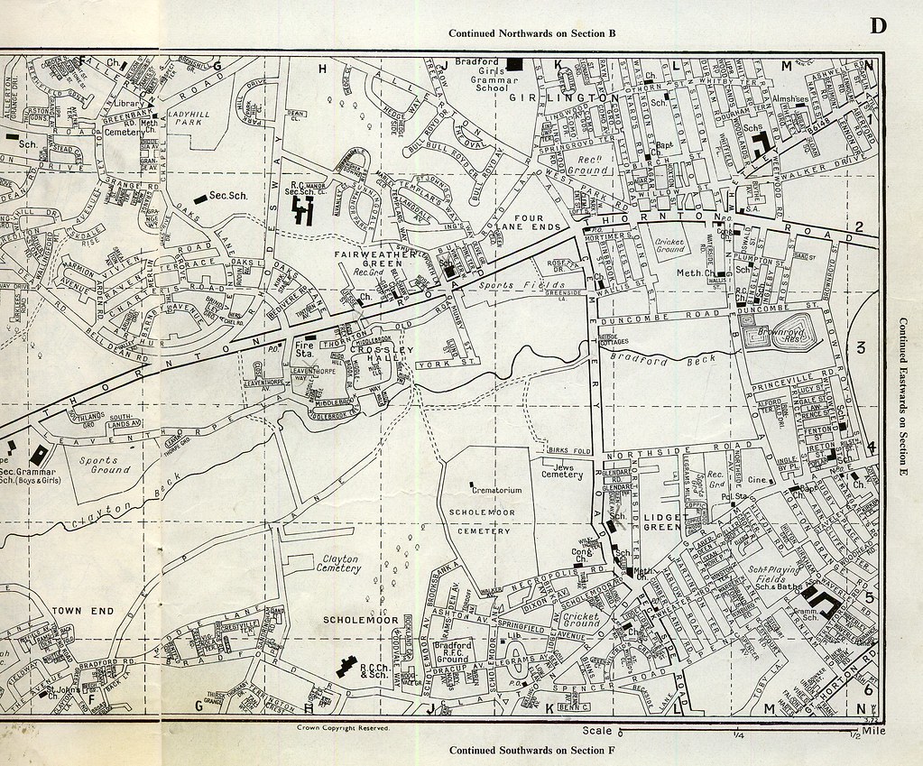 Map D (F to N) Map of Bradford 1970s Bradford Timeline Flickr