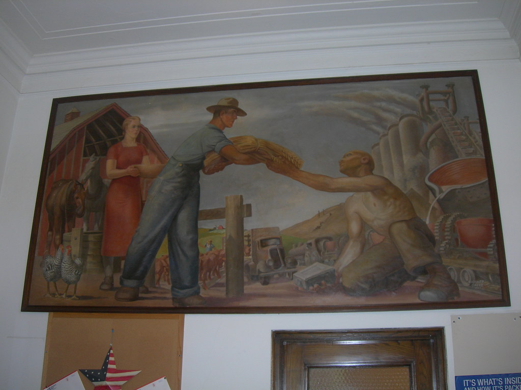 Harlan Iowa Post Office Mural New Deal mural entitled "The… Flickr