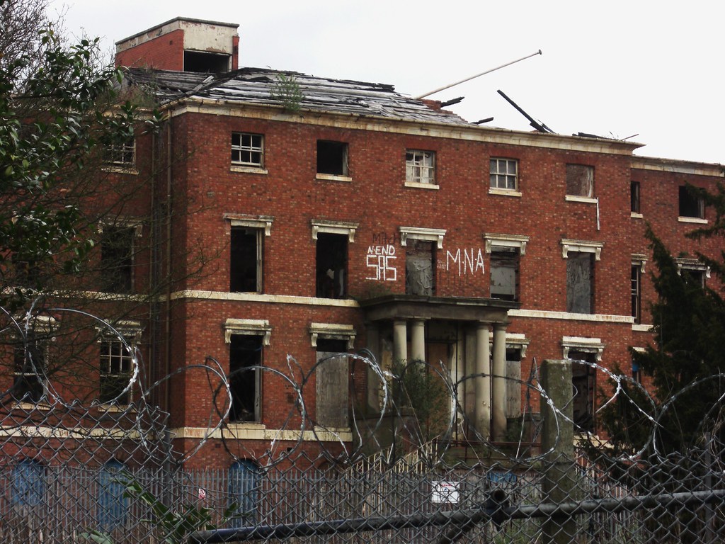 St Hospital Stafford England The old burnt out she… Flickr