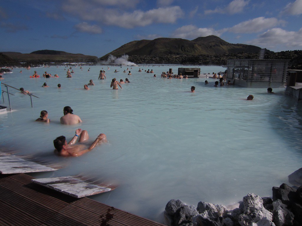 Swimming in the Blue Lagoon The water temperature is betwe… Flickr