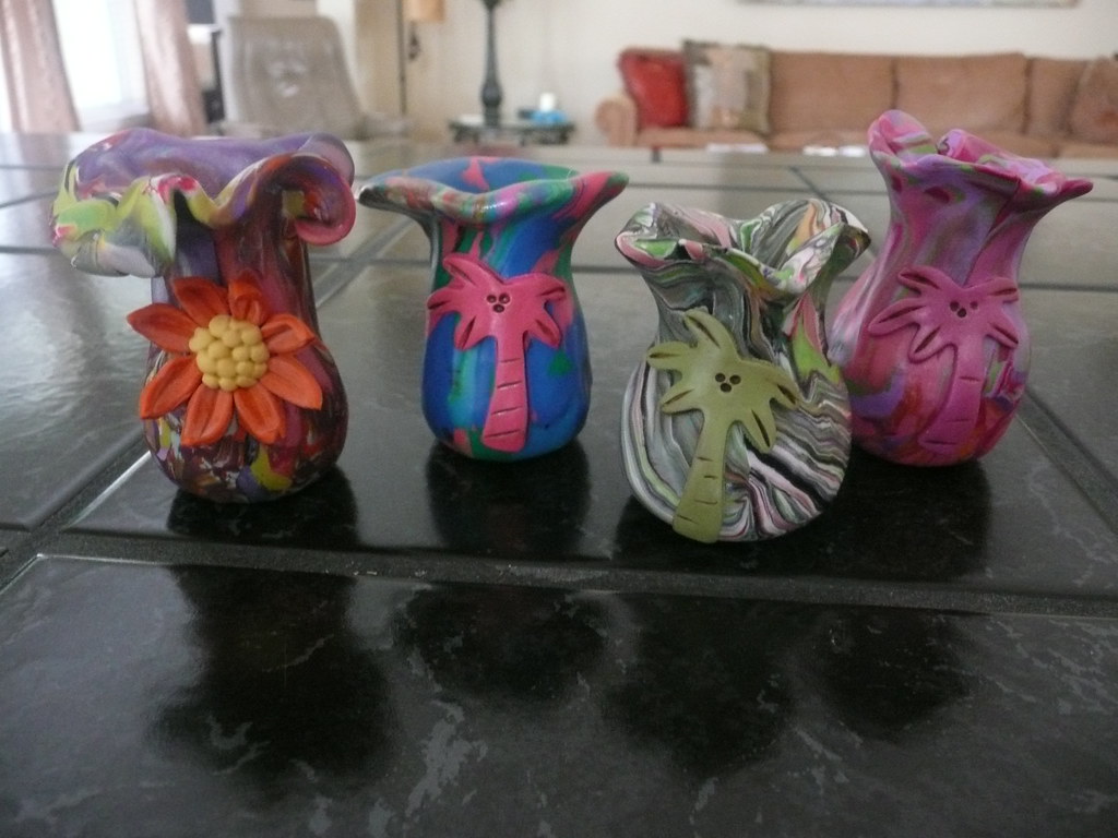 Polymer clay Weed pots patricialivesay Flickr