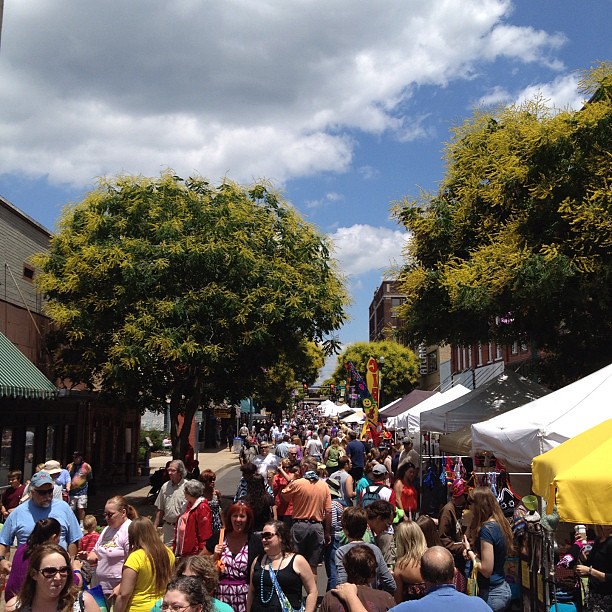 Packed streets here Blue Plum Festival blueplumfest Flickr