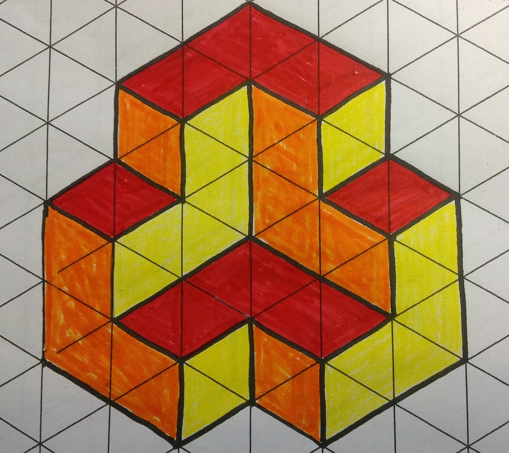 Isometric cube drawing Art Class Flickr