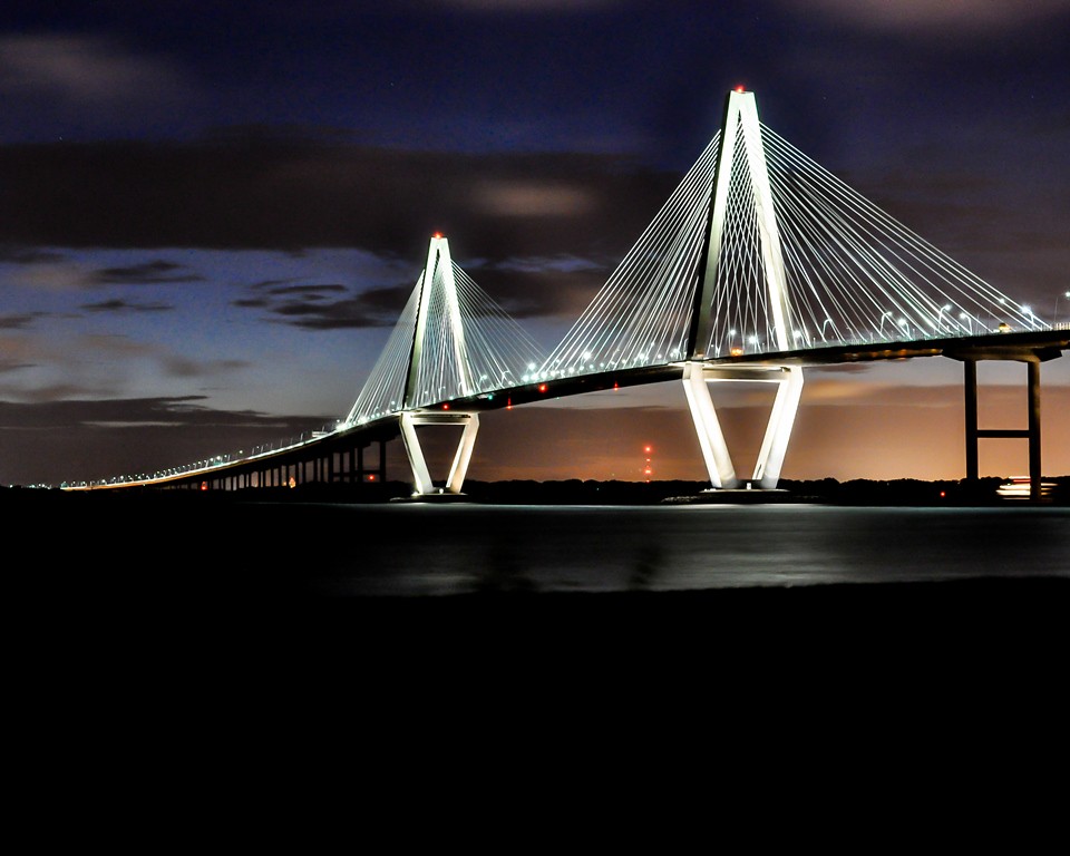 Arthur Ravenel Bridge at Night Curtis Cabana Flickr