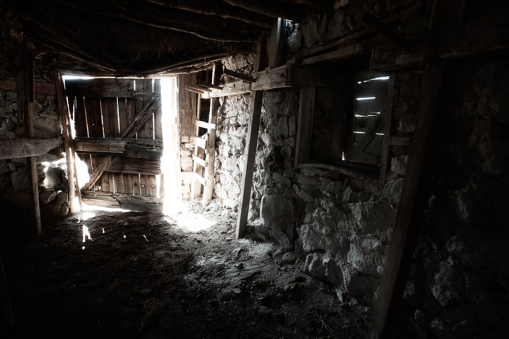 Stables, Hess Ranch Inside the stable at the Hess Ranch, N… Bob