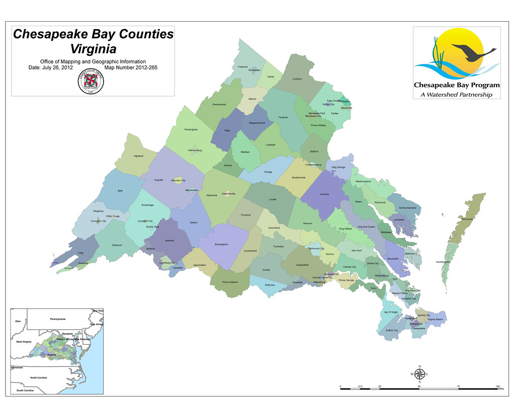 Virginia Counties in the Chesapeake Bay Watershed Map Numb… Flickr