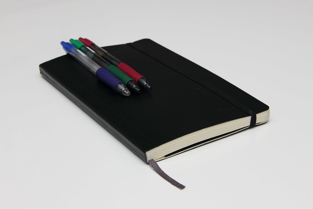 Moleskine with pens My Moleskine Soft Cover with my favori… Flickr