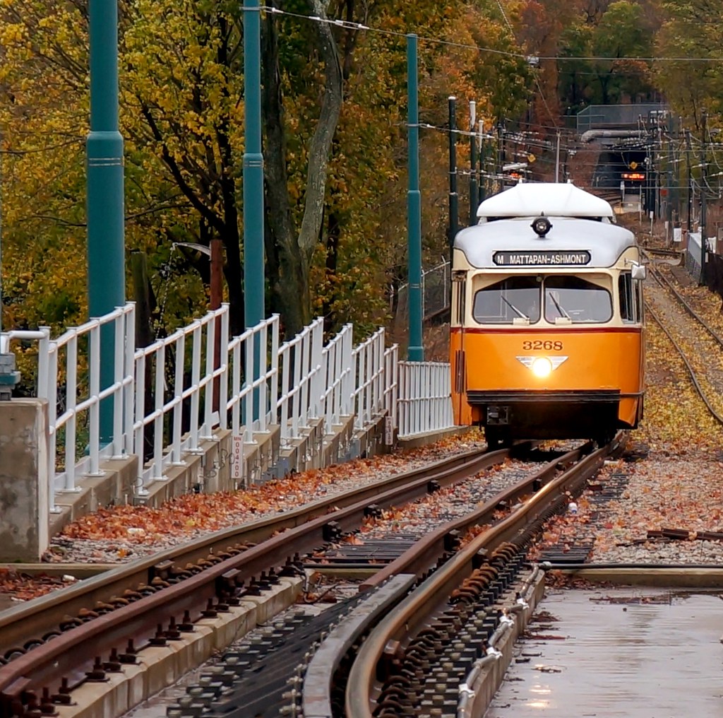Mattapan Trolley approaching Ashmont Station t55z Flickr