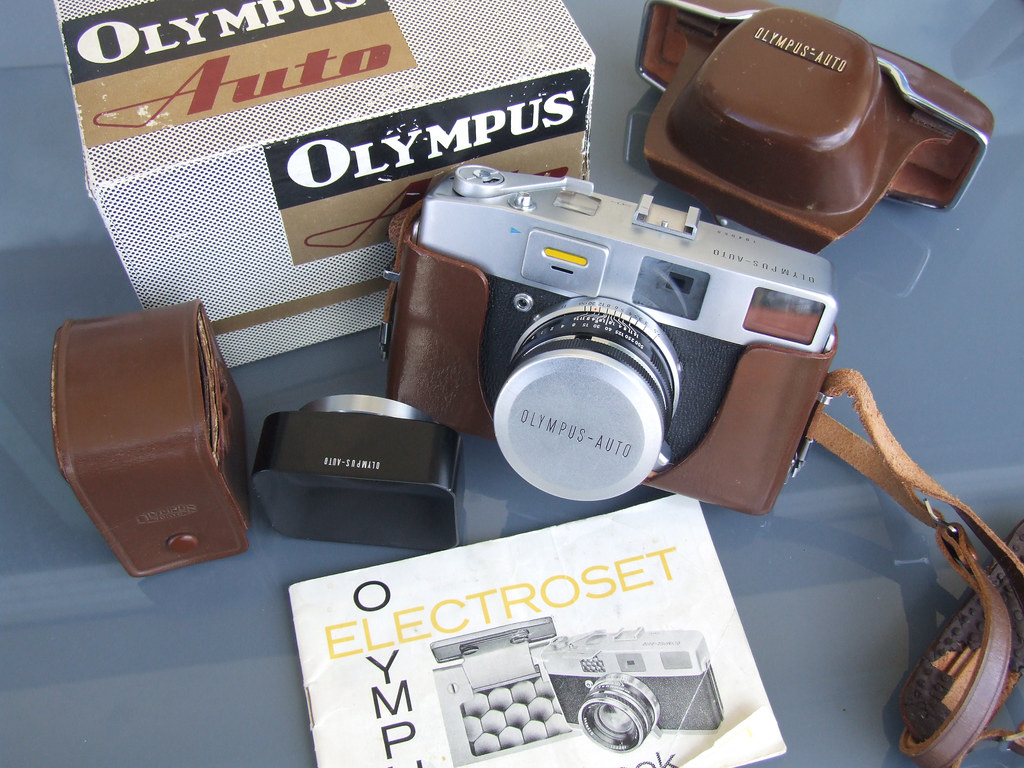 Olympus Auto Electroset rangefinder camera boxed7325 Flickr