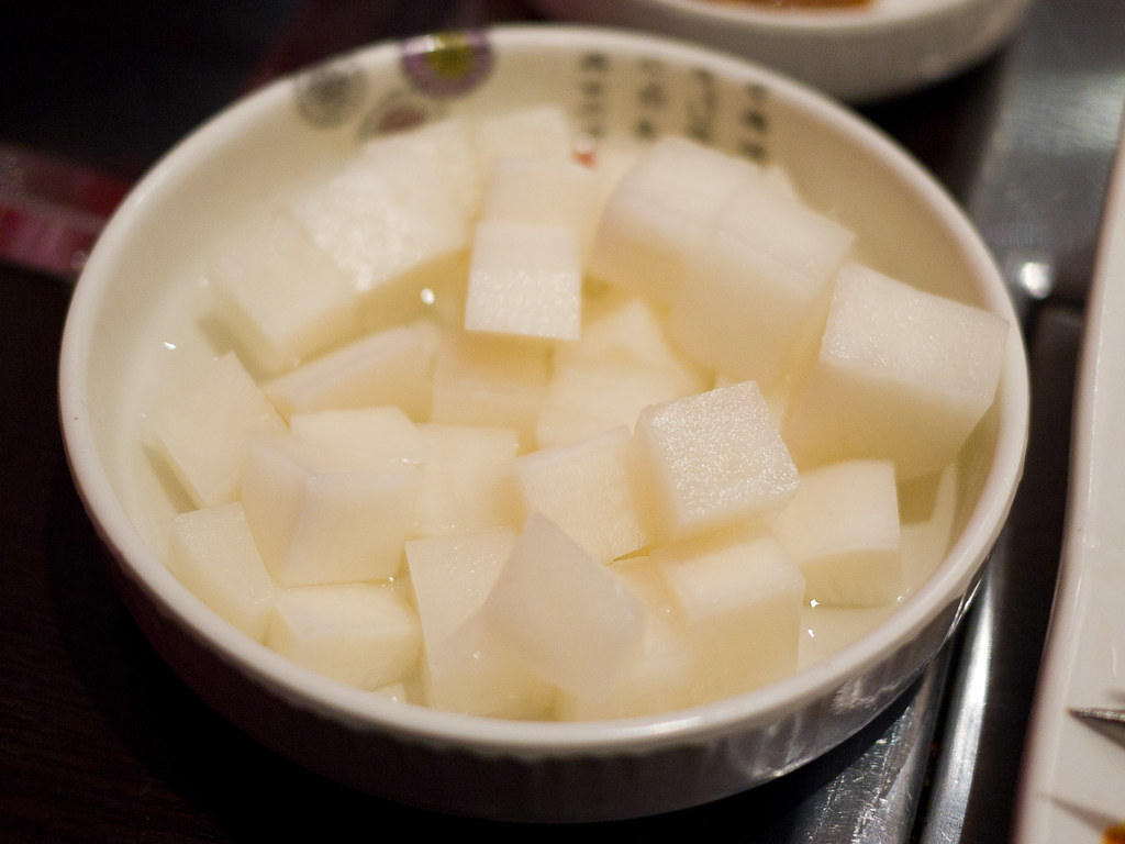 Chiken mu (AU3, marinated diced radish) Korean BBQ dinner… Flickr