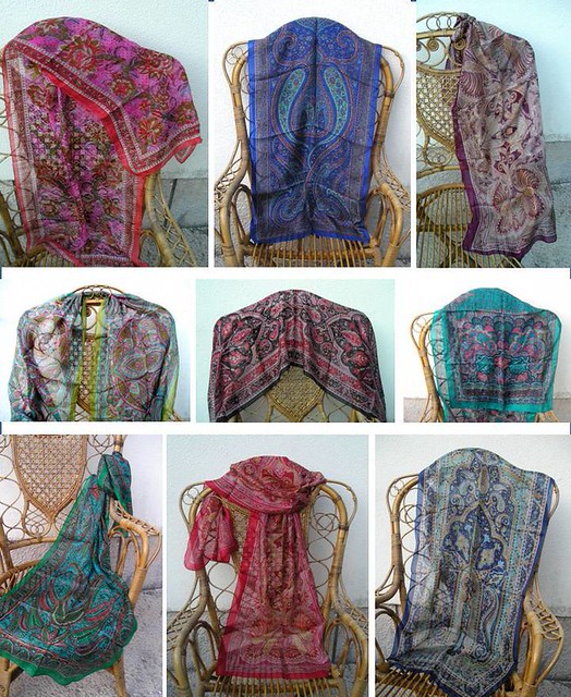 100 pure silk scarves from India De Fio A Pavio Flickr
