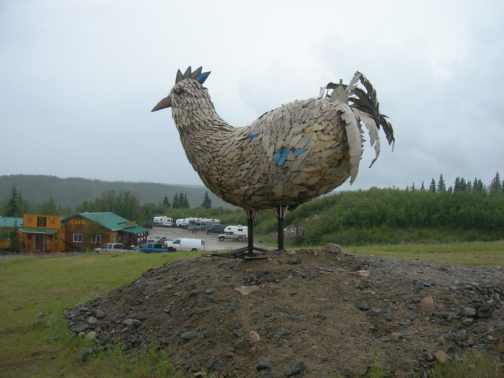 Giant Metal Chicken Chicken, Alaska Jimmy Emerson, DVM Flickr