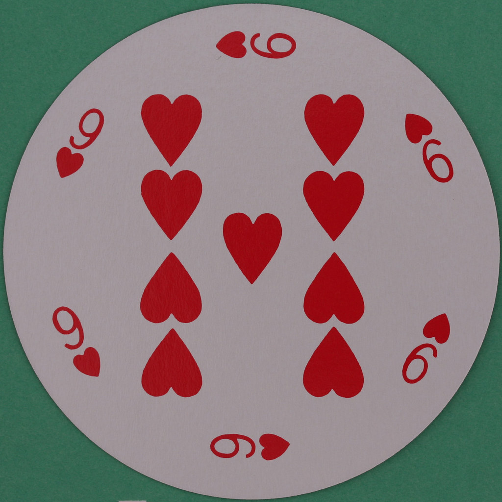Round Playing Card 9 of Hearts Leo Reynolds Flickr