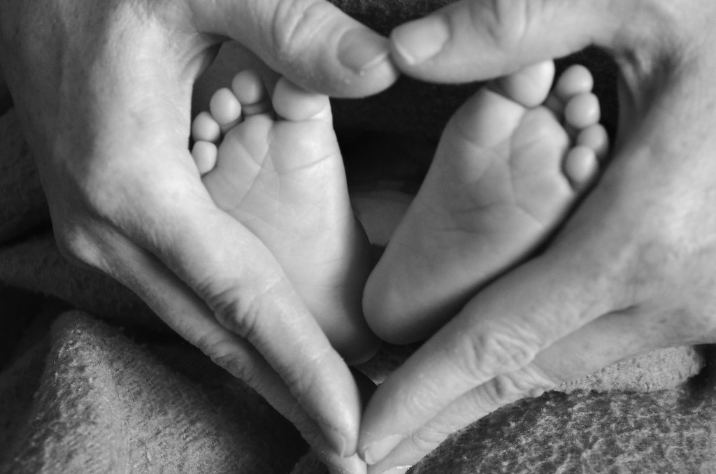 I heart baby feet (Black and White) Kathleen O Flickr