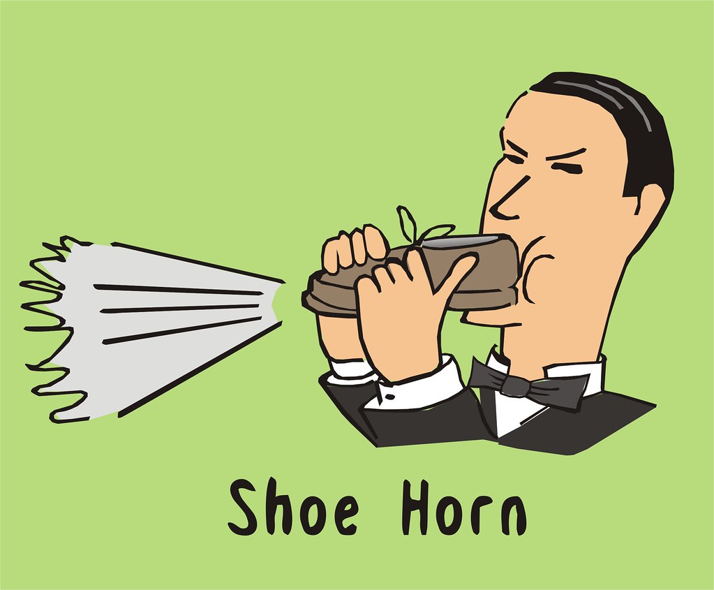 Shoe Horn I can't believe he puts his mouth on it. Gross. Leon