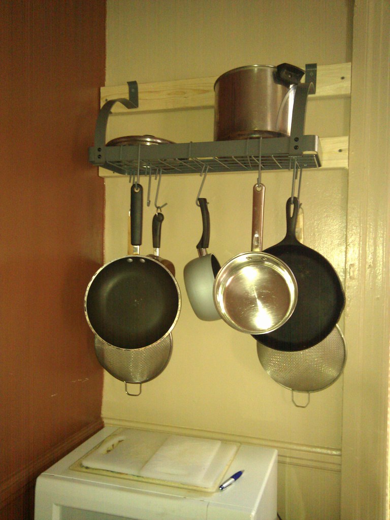 Pot Rack Steve put up a pot rack in our kitchen. Unfortuna… Flickr
