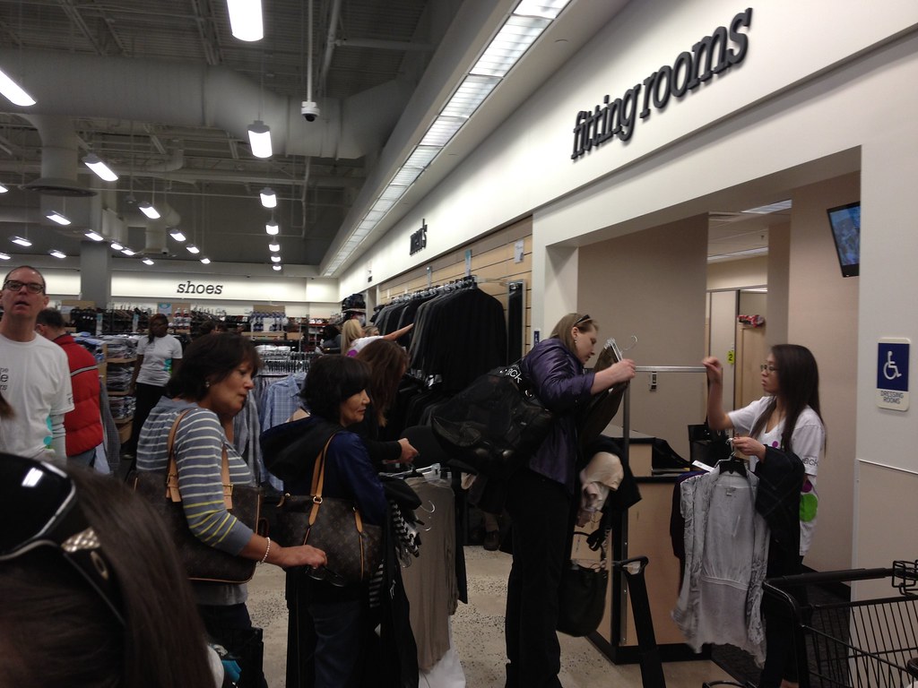 Nordstrom Rack fitting rooms fill up fast This work by Kim… Flickr