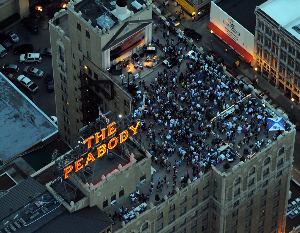 Aerial View of Hotel Peabody Rooftop Party, 149 Union Ave … Flickr